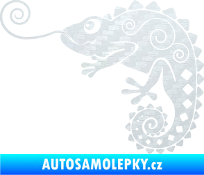 Samolepka Chameleon 004 levá 3D karbon bílý