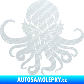Samolepka Chobotnice 002 levá 3D karbon bílý