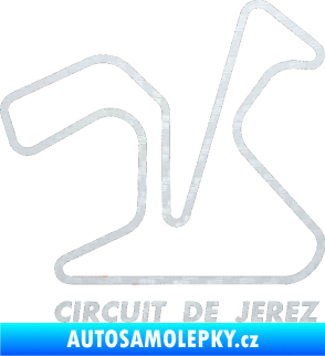 Samolepka Okruh Circuito de Jerez 3D karbon bílý