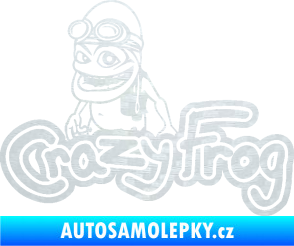 Samolepka Crazy frog 002 žabák 3D karbon bílý
