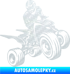 Samolepka Čtyřkolka 008 pravá 3D karbon bílý