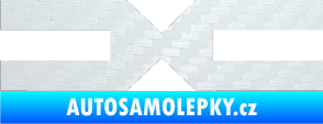 Samolepka Dacia 004 3D karbon bílý