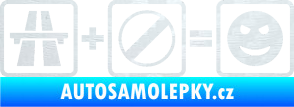 Samolepka Dálnice + konec omezení rychlosti = jízda 3D karbon bílý