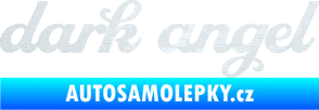 Samolepka Dark angel nápis 3D karbon bílý