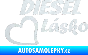 Samolepka Diesel Lásko 3D karbon bílý