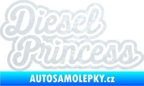 Samolepka Diesel princess nápis 3D karbon bílý