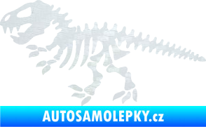 Samolepka Dinosaurus kostra 001 levá 3D karbon bílý