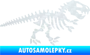 Samolepka Dinosaurus kostra 001 pravá 3D karbon bílý