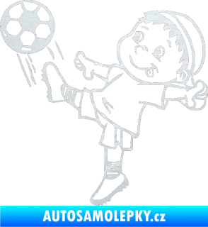 Samolepka Dítě v autě 022 levá fotbalista 3D karbon bílý