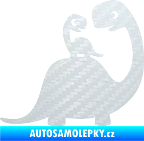 Samolepka Dítě v autě 105 pravá dinosaurus 3D karbon bílý
