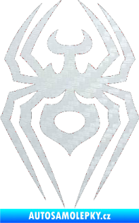 Samolepka Pavouk 008 3D karbon bílý