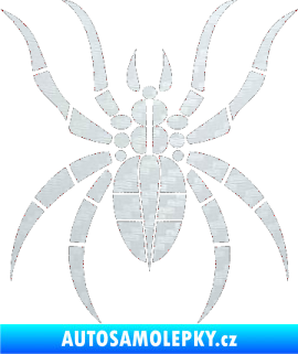 Samolepka Pavouk 010 3D karbon bílý