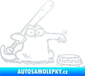 Samolepka Dolej natural pravá 3D karbon bílý