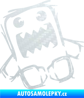 Samolepka Domo 009 levá crazy 3D karbon bílý