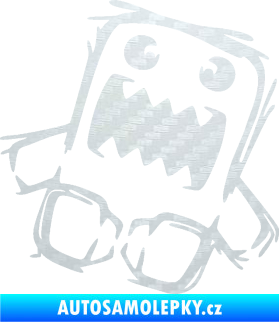 Samolepka Domo 009 pravá crazy 3D karbon bílý