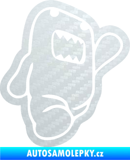 Samolepka Domo 013 pravá běžící 3D karbon bílý