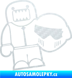 Samolepka Domo 015 levá  Stig 3D karbon bílý