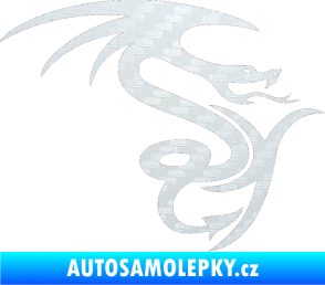 Samolepka Dragon 006 pravá 3D karbon bílý
