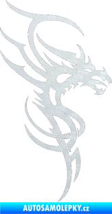 Samolepka Dragon 017 pravá 3D karbon bílý