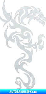 Samolepka Dragon 019 pravá 3D karbon bílý