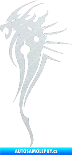 Samolepka Dragon 026 levá 3D karbon bílý