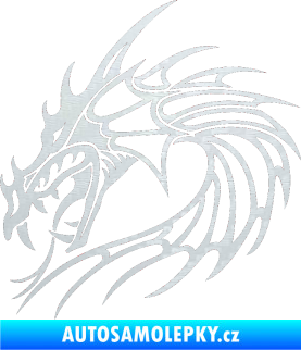 Samolepka Dragon 030 levá 3D karbon bílý