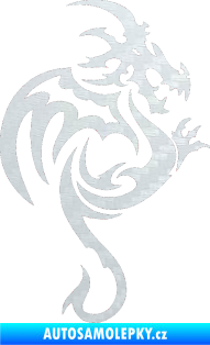 Samolepka Dragon 035 pravá 3D karbon bílý