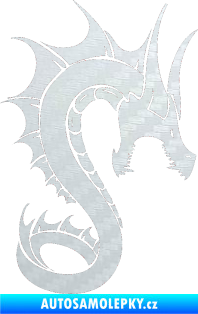 Samolepka Dragon 041 pravá 3D karbon bílý