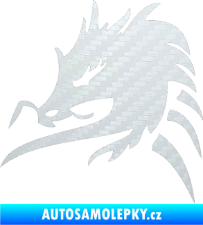 Samolepka Dragon 044 levá 3D karbon bílý