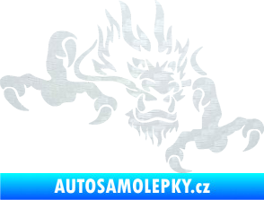 Samolepka Dragon 049 pravá 3D karbon bílý
