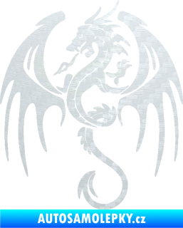 Samolepka Dragon 053 levá 3D karbon bílý