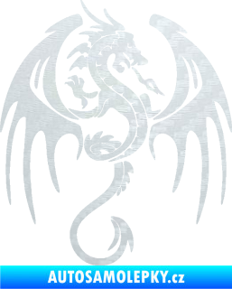 Samolepka Dragon 053 pravá 3D karbon bílý