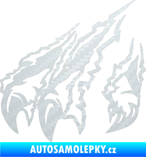 Samolepka Drápy levá 3D karbon bílý