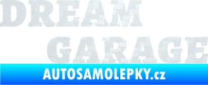 Samolepka Dream garage 3D karbon bílý