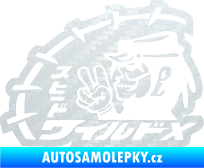 Samolepka Drifter 001 3D karbon bílý