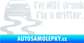 Samolepka Drifter 002 3D karbon bílý