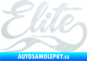 Samolepka Elite nápis 3D karbon bílý