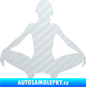 Samolepka Erotická žena 003 levá 3D karbon bílý