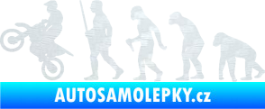 Samolepka Evoluce 002 motokros levá 3D karbon bílý