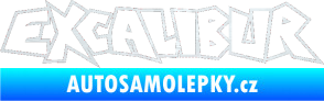 Samolepka Excalibur obrys 3D karbon bílý