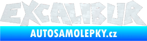 Samolepka Excalibur 3D karbon bílý