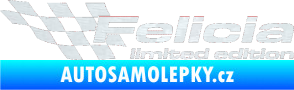 Samolepka Felicia limited edition levá 3D karbon bílý