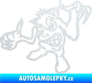 Samolepka Formelák levá 3D karbon bílý