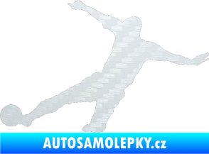 Samolepka Fotbalista 037 levá 3D karbon bílý