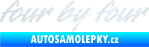Samolepka Four by four 3D karbon bílý