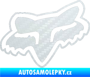 Samolepka Fox 003 3D karbon bílý