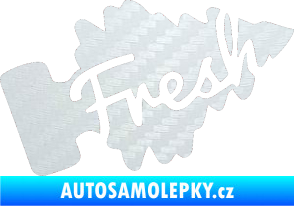 Samolepka Fresh 001 3D karbon bílý