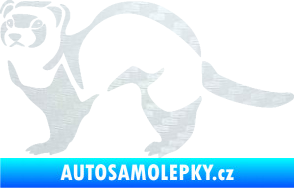 Samolepka Fretka 002 levá 3D karbon bílý
