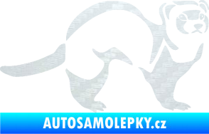 Samolepka Fretka 002 pravá 3D karbon bílý