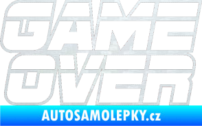 Samolepka Game over nad sebou 002 3D karbon bílý